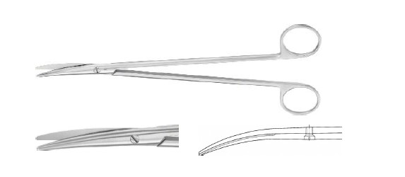 НЕЛЬСОН-МЕТЦЕНБАУМ НОЖИЦІ ВИГНУТІ 250MM